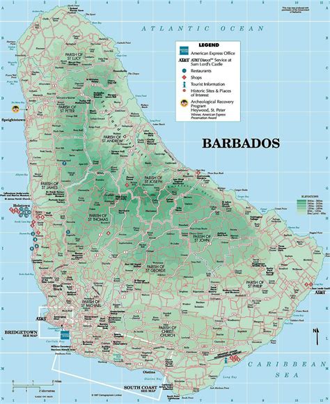bridgetown barbados map